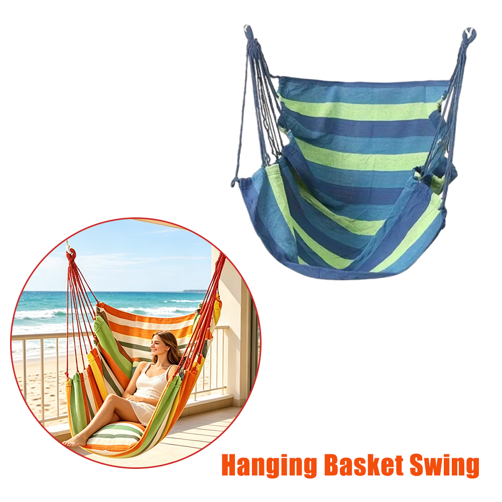 Kids Outdoor Hanging Chair - เก้าอี้แขวนแบบตะกร้าสำหรับกลางแจ้ง ใช้ในสวน ระเบียง หอพัก ห้องนักศึกษา ใช้ได้ทั้งในบ้านและนอกบ้าน