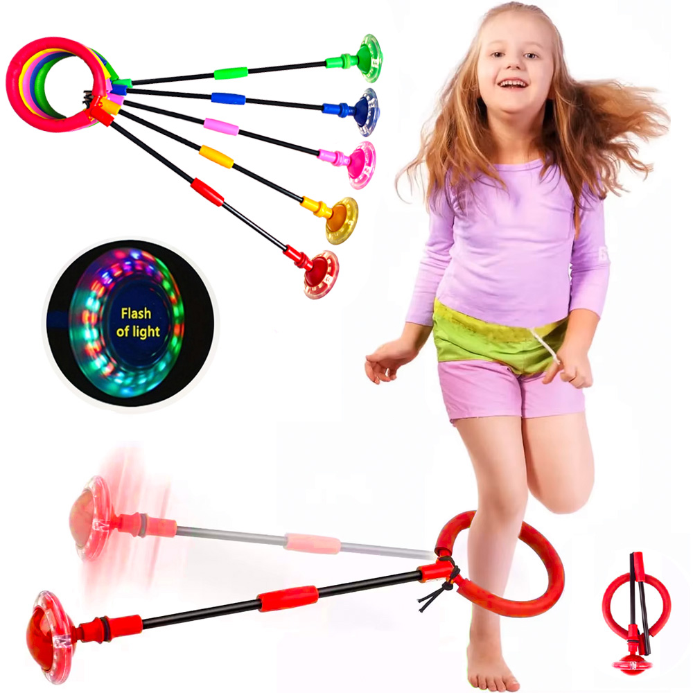 Kids Outdoor Activity Set - แฟลชกระโดดเชือกลูกบอลเด็กหนึ่งเท้าสนุกกลางแจ้งกีฬาเด็กกระโดด FORCE Reaction การฝึกอบรม Swing Ball