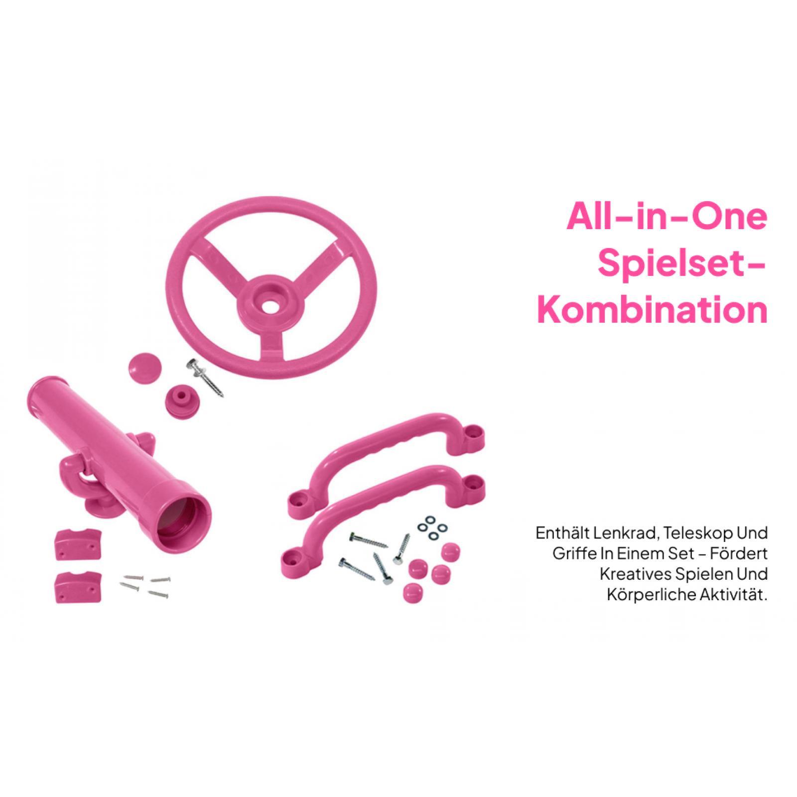 Kids Outdoor Climbing Equipment - อุปกรณ์สนามเด็กเล่น ของขวัญวันวาเลนไทน์ ล้อเรือโจรสลัดสำหรับเด็ก ชุดเล่นกลางแจ้งสำหรับบ้านเด็กเล่น อุปกรณ์เสริมสำหรับโครงปีนป่าย