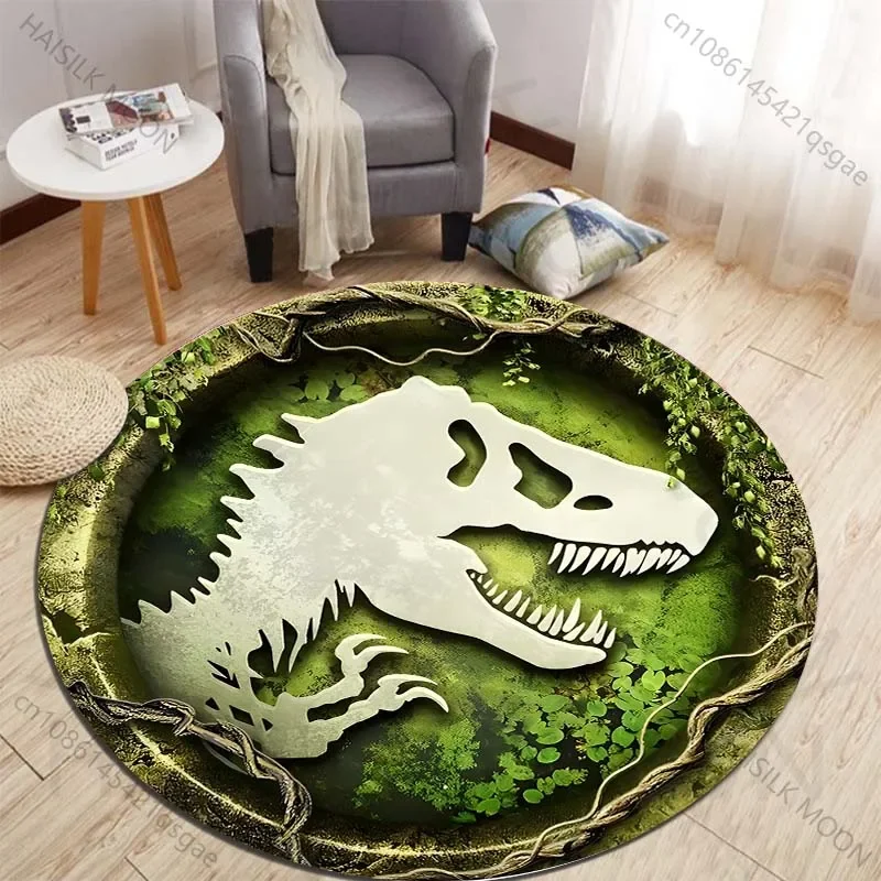 Kids Outdoor Mat Waterproof - HD 3D ไดโนเสาร์พิมพ์รอบพรมสําหรับห้องนอนพรมปูพื้นสําหรับห้องเด็กในครัวเรือนเก้าอี้อาบน้ําพรมห้องนั่งเล่น home Decor