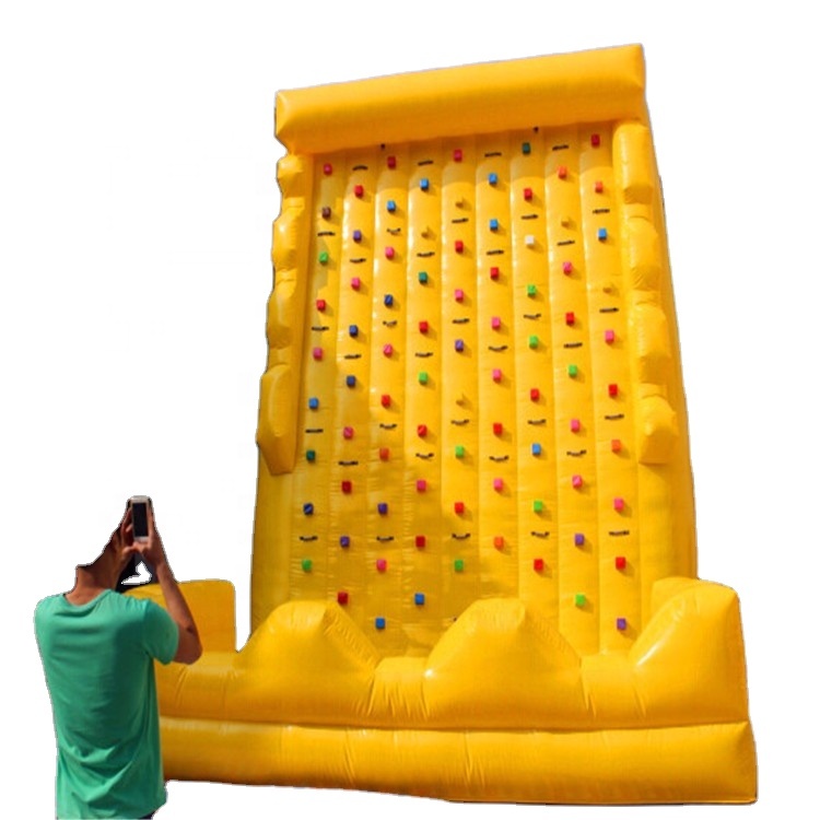 Kids Outdoor Climbing Equipment - ผนังปีนเขาเป่าลม, บ้านลมวัสดุ PVC พร้อมเชือกและอุปกรณ์ปีนป่ายสำหรับเด็กอายุ 3-12 ปี,