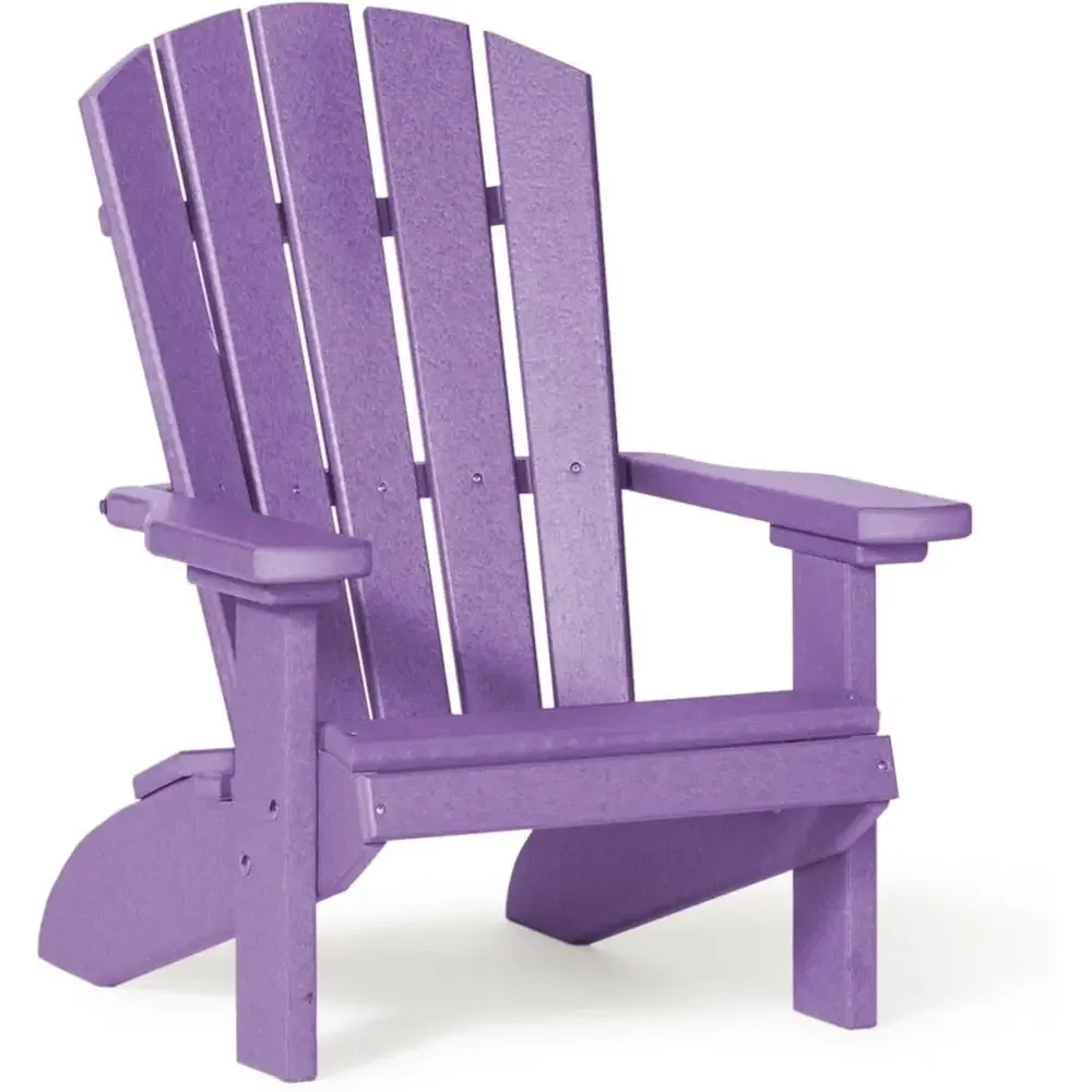 Kids Outdoor Adirondack Chair - เก้าอี้โพลีคิดส์ อะดิรอนแด็ค, เก้าอี้กลางแจ้งสำหรับเด็กอายุ 3-8 ปี, เก้าอี้สนามขนาดเหมาะสำหรับเด็กที่ทนทาน