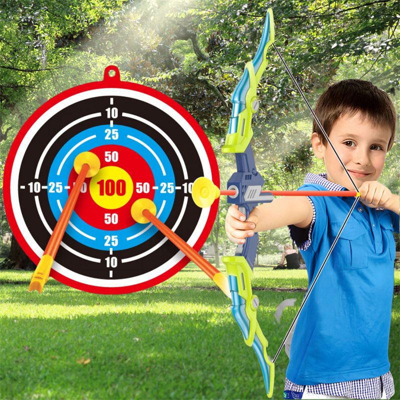 Kids Outdoor Archery Set - ชุดยิงธนูเด็ก พร้อมลูกธนูเรืองแสง กระดานยิงแบบสุญญากาศ ของเล่นกีฬายิงธนูกลางแจ้ง ของเล่นธนูเรืองแสง ของขวัญวันเกิดสำหรับเด็กผู้ชาย