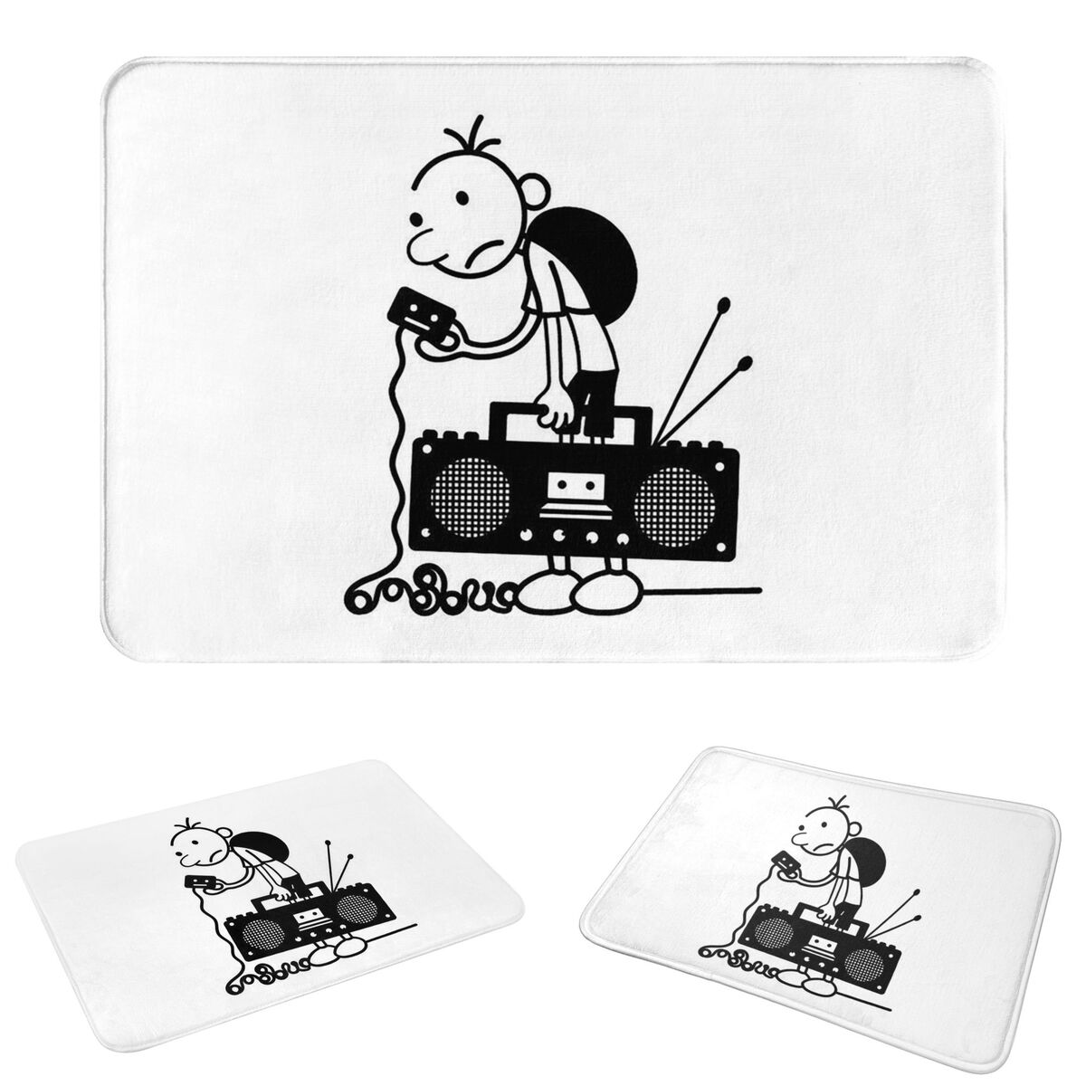 Kids Outdoor Mat Waterproof - พรมเช็ดเท้ากันลื่นลายไดอารี่ออฟอะวิมปี้คิดส์ สำหรับปูพื้น ป้องกันฝุ่น เหมาะสำหรับทางเข้าห้องครัว ห้องนั่งเล่น และพื้นที่ในบ้าน