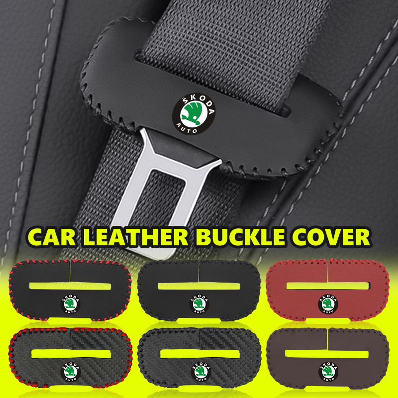 Swing Seat Belt - สำหรับสโกด้าหนัง PU เบาะรถยนต์คลิปหนีบเข็มขัดนิรภัยฝาครอบป้องกันป้องกันรอยขีดข่วนกรณี Octavia Superb RAPID