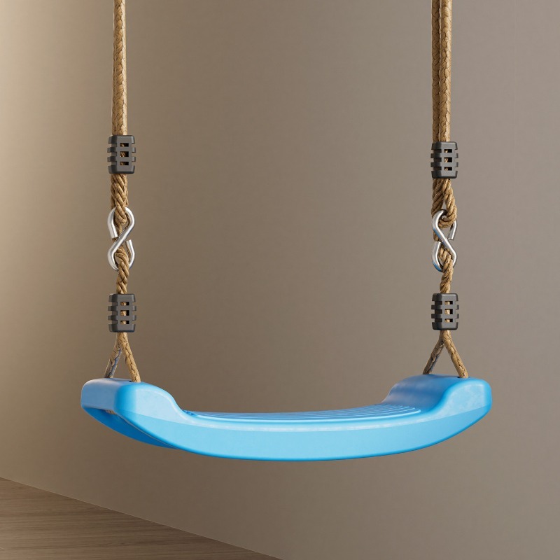Kids Outdoor Hanging Chair - เก้าอี้ชิงช้าแขวนสำหรับสวนกลางแจ้งแบบพกพา พับได้ กันน้ำ สำหรับสองคน ทั้งผู้ใหญ่และเด็ก สีฟ้าชมพู