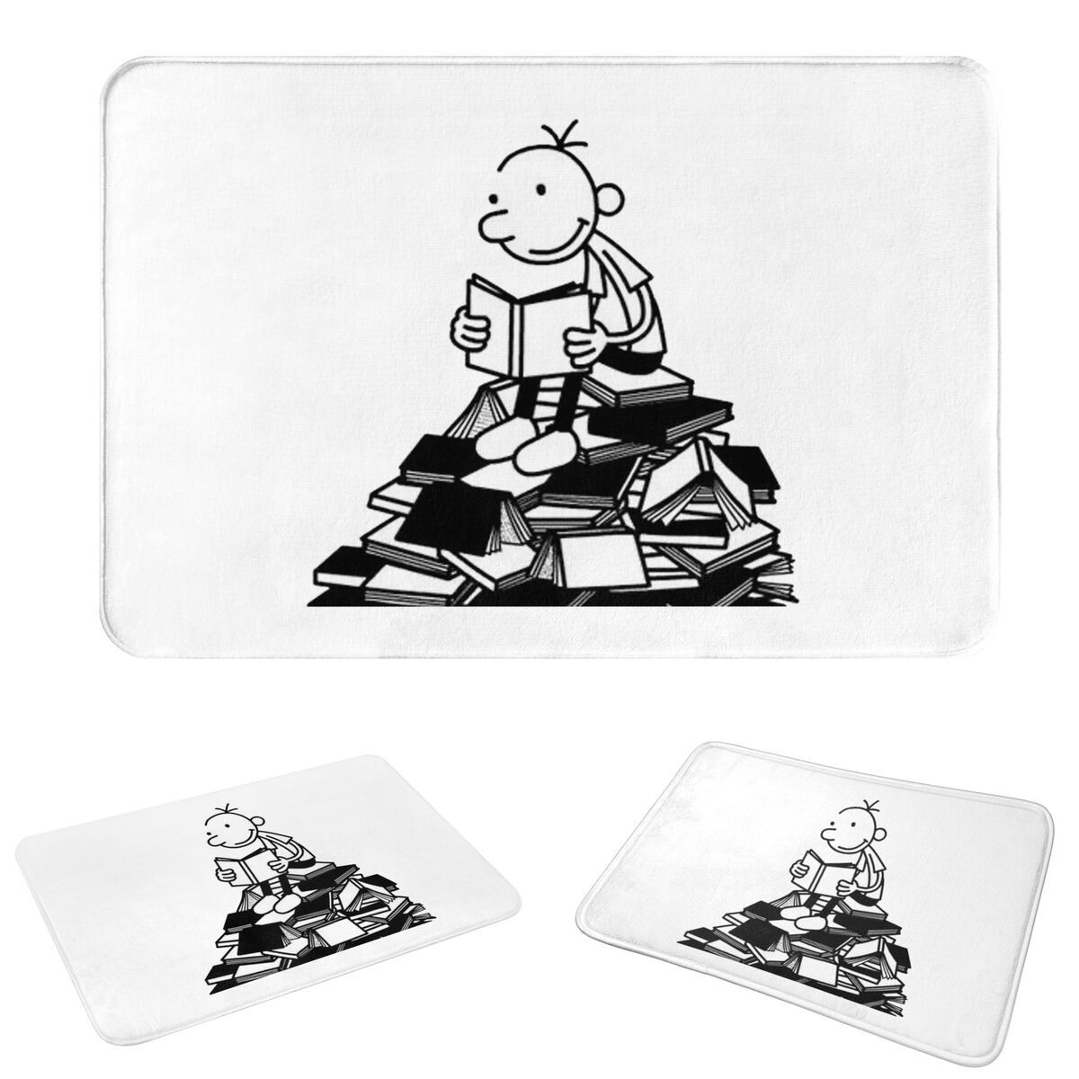 Kids Outdoor Mat Waterproof - พรมเช็ดเท้ากันลื่นลายไดอารี่ออฟอะวิมปี้คิดส์ พรมปูพื้นล้างทำความสะอาดได้สำหรับทางเข้าห้องครัว ระเบียงบ้าน และพื้นที่วางเท้า