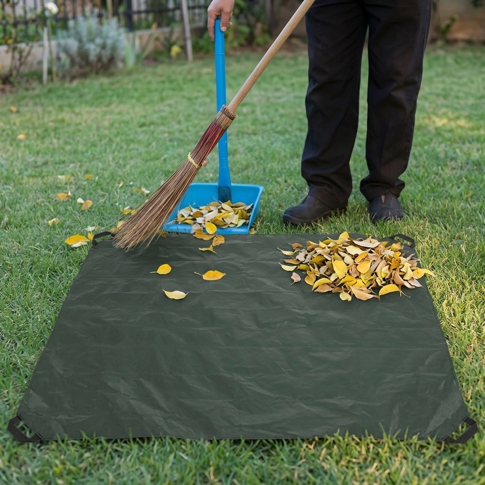 Sandpit Cover Tarp - ผ้าใบกันน้ำสำหรับรถขนใบไม้ ขนาด 6.5x6.5 ฟุต วัสดุ PE