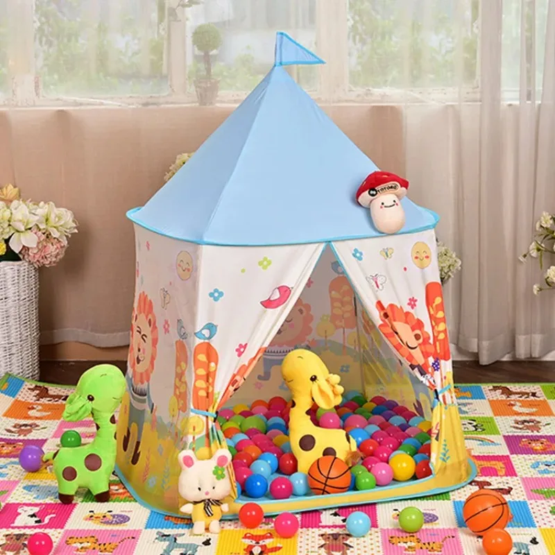 Kids Outdoor Cubby House - เด็กแบบพกพาเล่นเต็นท์เด็กในร่มกลางแจ้งOcean Ballสระว่ายน้ําพับCubbyของเล่นปราสาทEnfant Room Houseสําหรับเด็กTeepeeเต็นท์