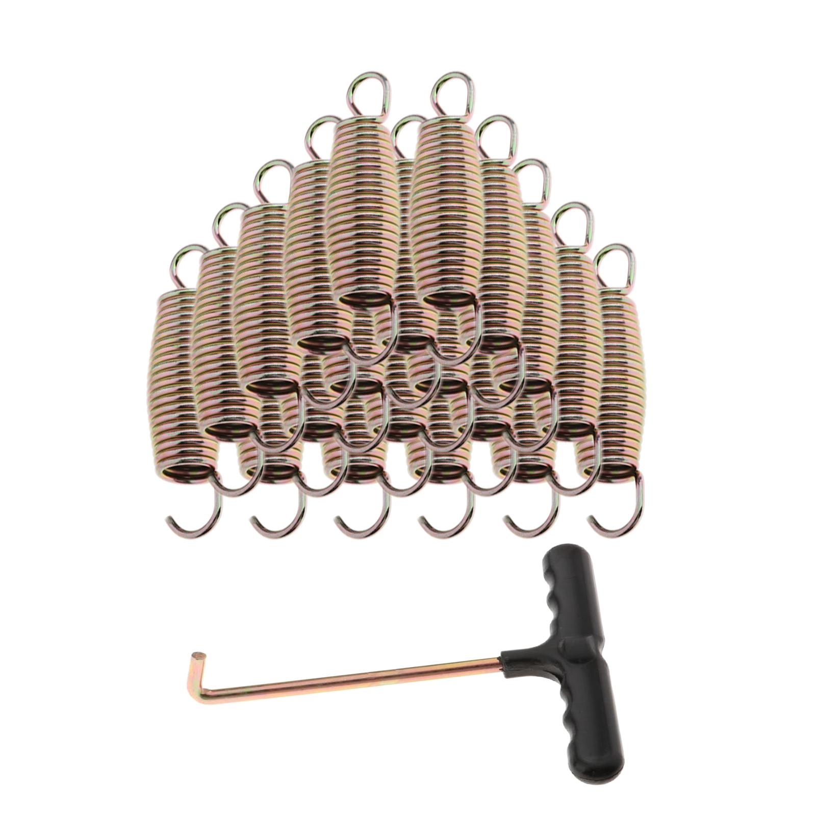 Mini Trampoline Spring - 20 ชิ้น ชุดซ่อมสปริงแทรมโพลีน อะไหล่โลหะคุณภาพสูงพร้อมตะขอรูปตัว T อุปกรณ์เสริมแทรมโพลีน