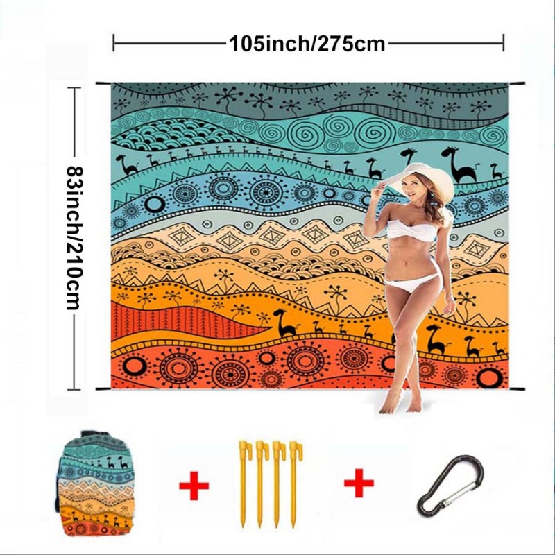 ผ้าห่มชายหาดขนาดใหญ่กันน้ำกันท - Kids Outdoor Mat Waterproof บทวิจารณ์และราคา