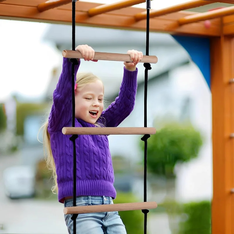 เด็กปีนเชือกบันไดไม้ Swing เด็ - Kids Outdoor Swing And Slide บทวิจารณ์และราคา
