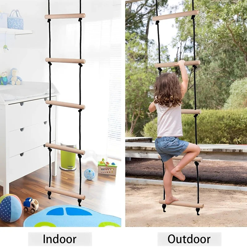 เด็กปีนเชือกบันไดไม้ Swing เด็ - Kids Outdoor Swing And Slide บทวิจารณ์และราคา