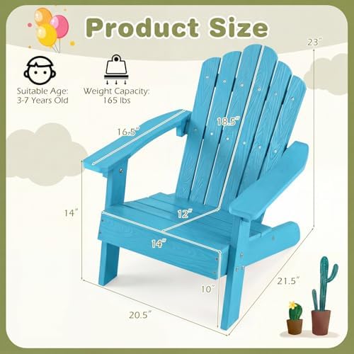 เก้าอี้เด็กแบบ Adirondack, เก้ - Kids Outdoor Adirondack Chair บทวิจารณ์และราคา