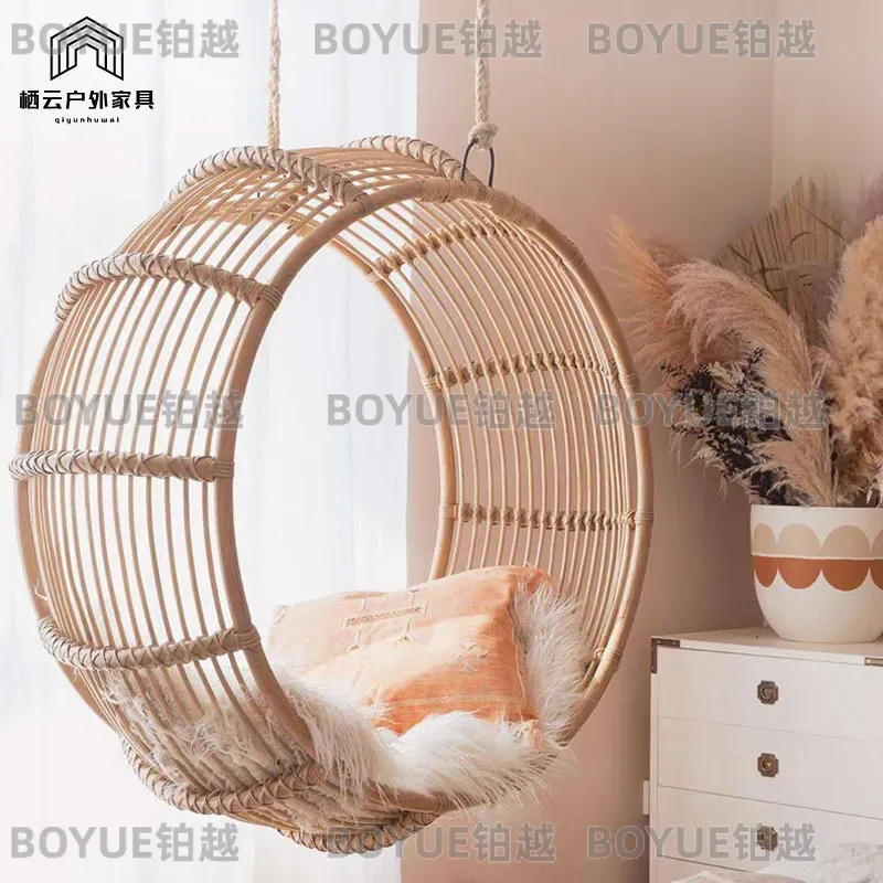 เก้าอี้โยกหวายสำหรับใช้งานกลาง - Kids Outdoor Hanging Chair บทวิจารณ์และราคา