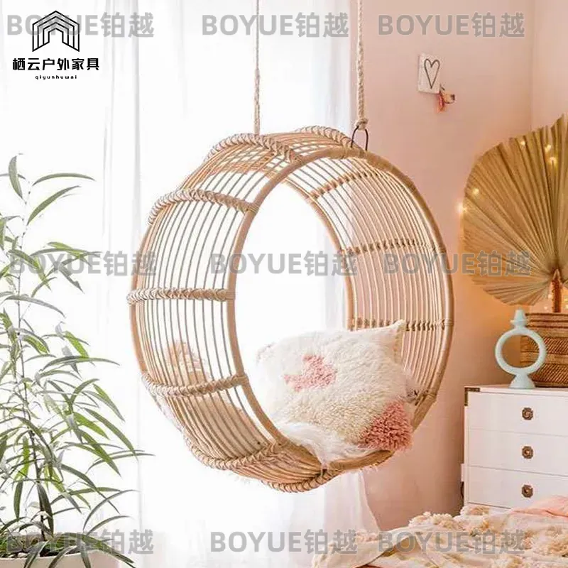 เก้าอี้โยกหวายสำหรับใช้งานกลาง - Kids Outdoor Hanging Chair บทวิจารณ์และราคา