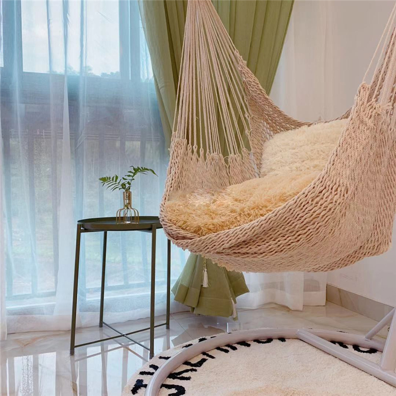 สไตล์นอร์ดิกสีขาว Hammock Swin - Kids Outdoor Hanging Chair บทวิจารณ์และราคา