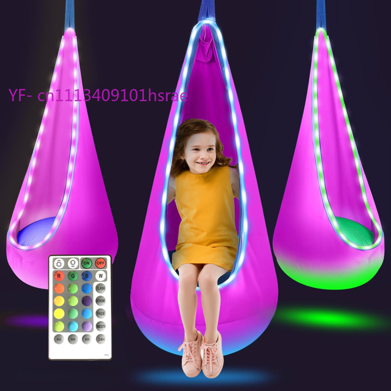 เปลญวนเป่าลม LED เรืองแสง พกพา - Kids Outdoor Hanging Chair บทวิจารณ์และราคา