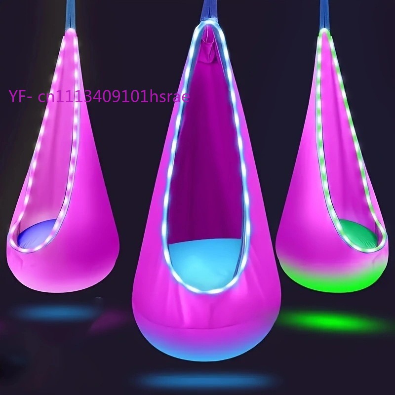 เปลญวนเป่าลม LED เรืองแสง พกพา - Kids Outdoor Hanging Chair บทวิจารณ์และราคา