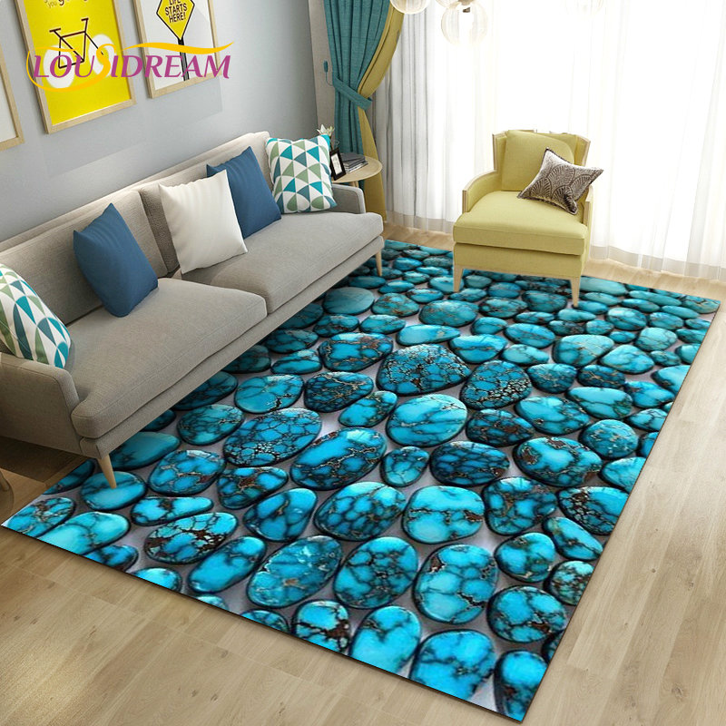 3D ที่มีสีสัน Cobblestone หินพ - Kids Outdoor Mat Waterproof บทวิจารณ์และราคา