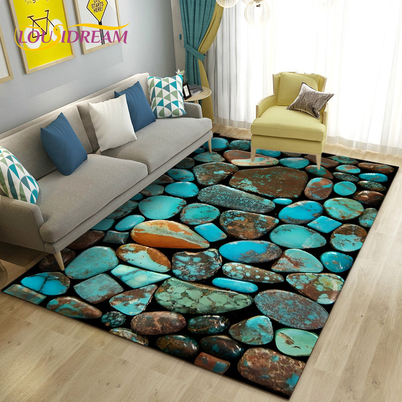 3D ที่มีสีสัน Cobblestone หินพ - Kids Outdoor Mat Waterproof บทวิจารณ์และราคา