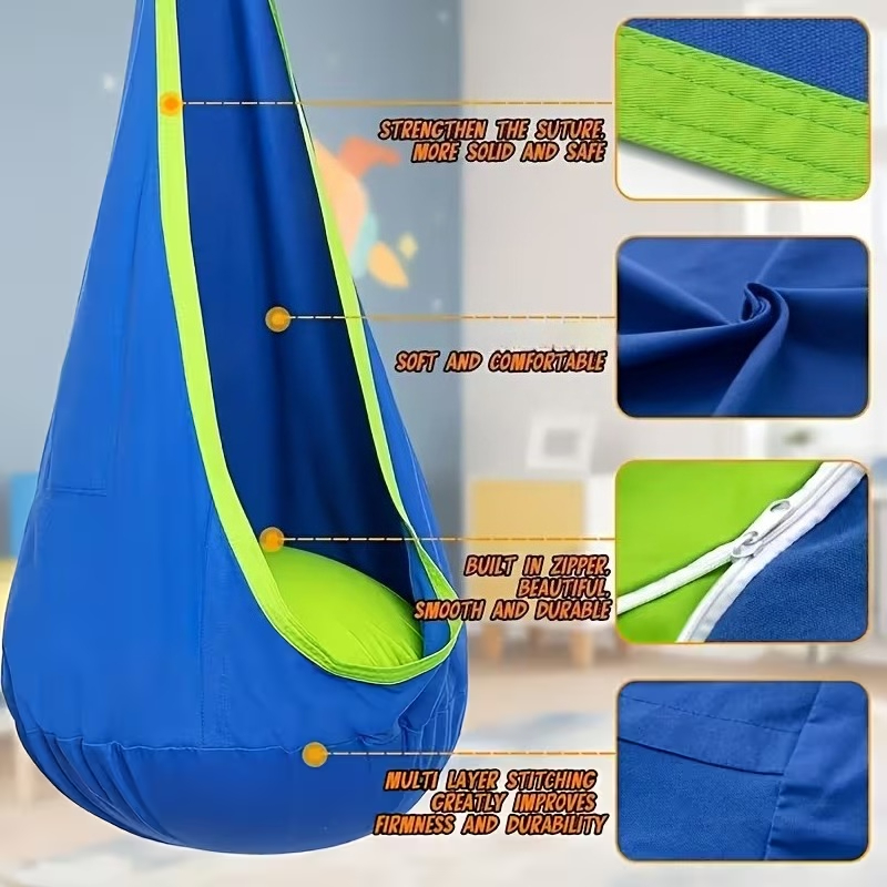 เก้าอี้แขวนสำหรับเด็ก ใช้ได้ทั - Kids Outdoor Hanging Chair บทวิจารณ์และราคา