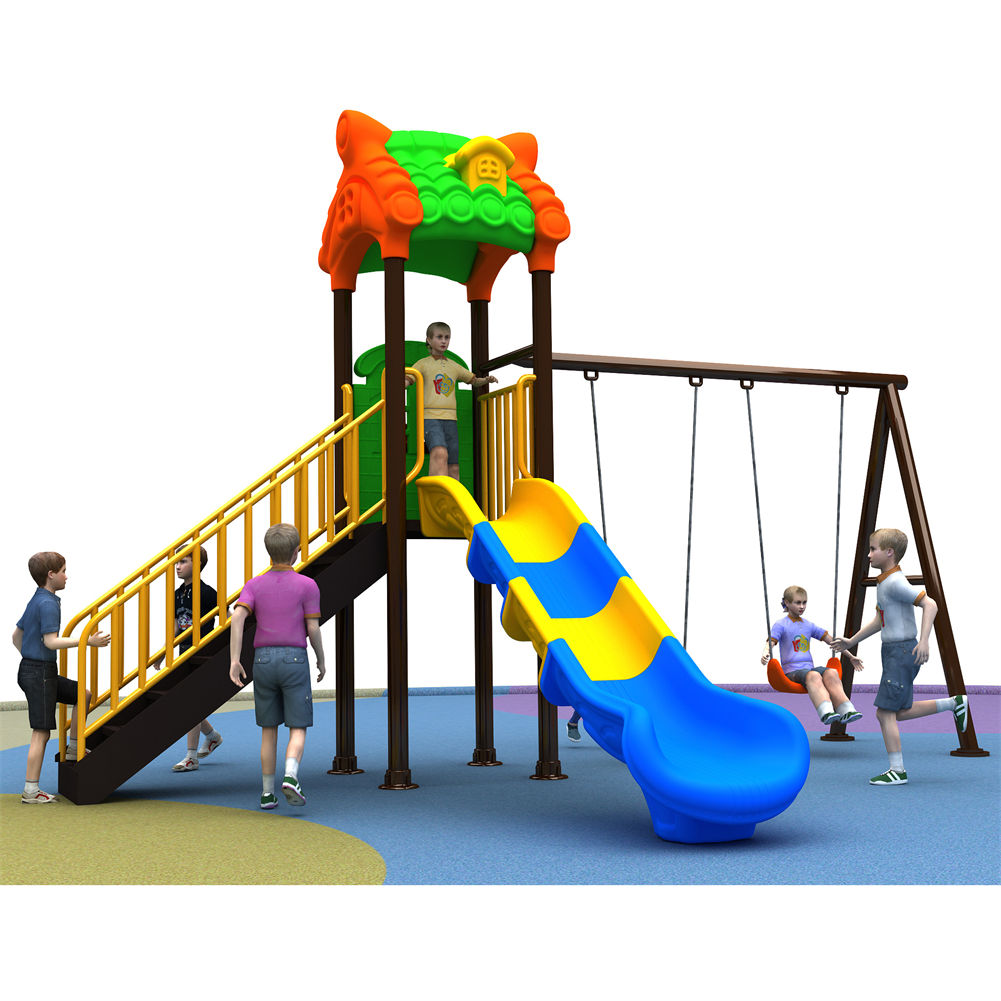 ชุดเครื่องเล่นสนามเด็กเล่นกลาง - Kids Outdoor Swing And Slide บทวิจารณ์และราคา